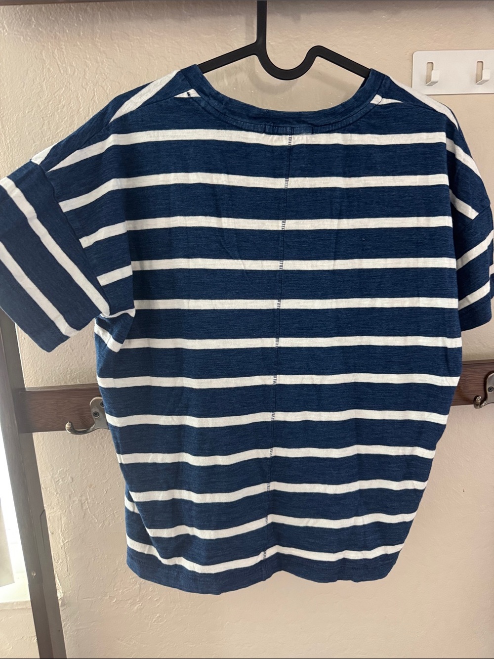 rag & bone Striped Navy Blue and White Tee - Picture 3 of 3